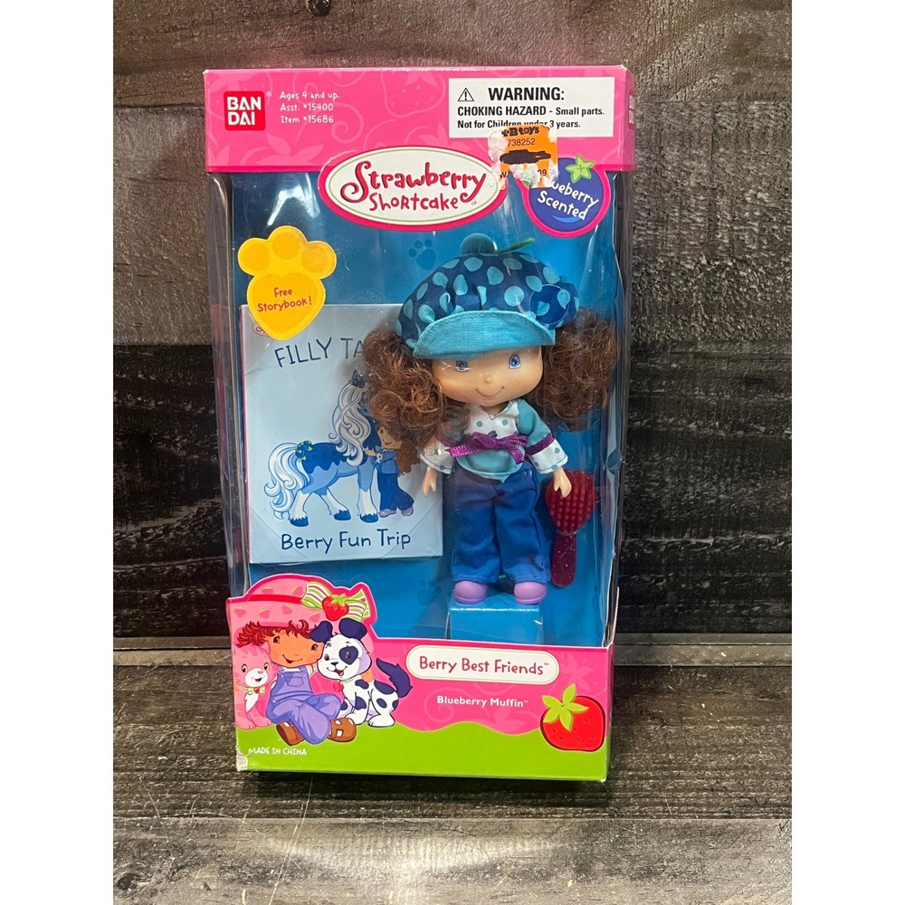 Bandai Strawberry Shortcake Blueberry Muffin Berry Best Friends Doll 15686 2004